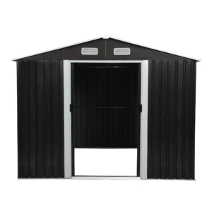 8' x 10' Tool Storage Shed Charcoal Black